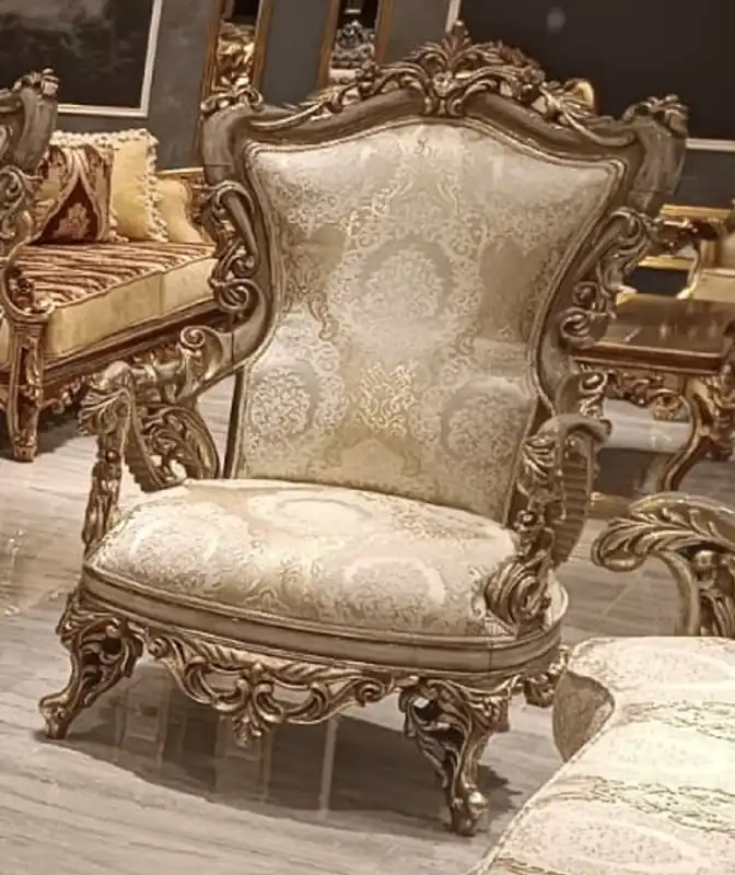 Meistverkauft Casa Padrino fauteuil de salon baroque de luxe avec motif or / gris - Fauteuil de style baroque fait main - Meuble de salon de luxe de style baroque - Meuble baroque - Noble & Magnifique