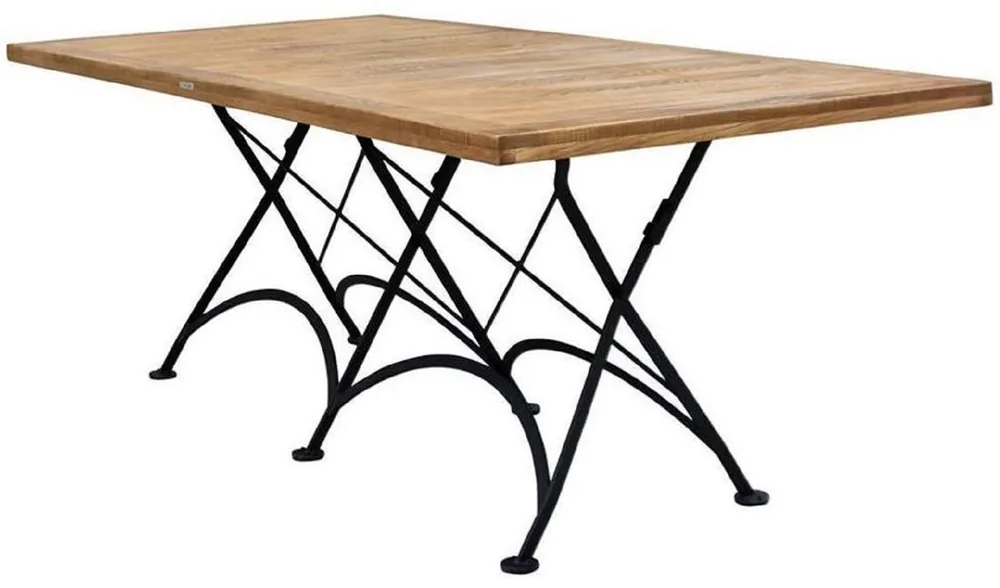 Casa Padrino table à manger de jardin Art Nouveau marron / noir 180 x 80 x H. 76 cm - Table de jardin pliante - Meubles de Gastronomie et de Jardin Baroque & Art Nouveau Markenprodukt
