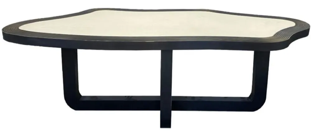 Casa Padrino table de salle à manger de luxe gris / noir 220 x 100 x H. 76 cm - Table de cuisine solide - Meubles de salle à manger - Meubles de cuisine - Meubles de luxe Versand Am Gleichen Tag