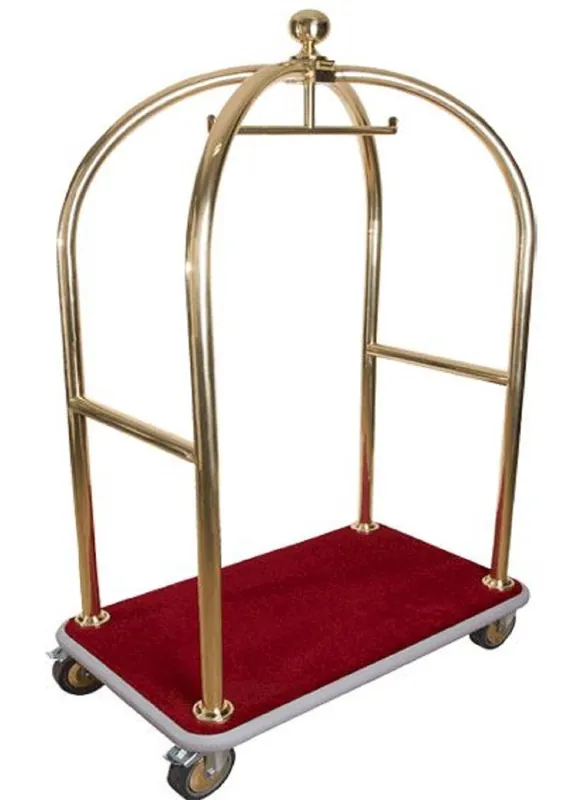 Knallerangebot Casa Padrino chariot de luxe or / rouge 105 x 65 x H. 193 cm - Accessoires Hôtel - Accessoires de Luxe
