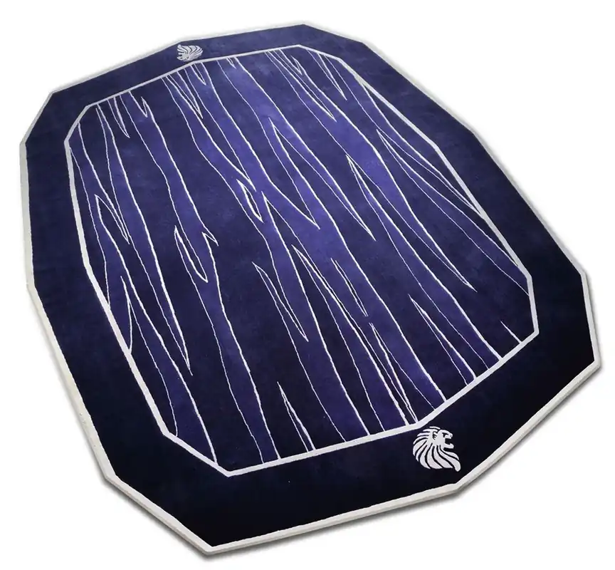 Casa Padrino tapis en laine de luxe violet / noir / blanc - Différentes Tailles - Tapis en laine touffeté à la main - Tapis de salon - Tapis de chambre à coucher - Collection de luxe Preiswert