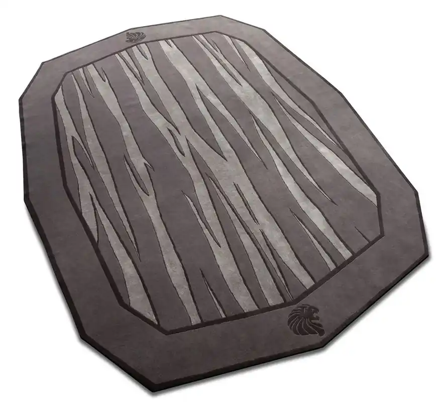 Preis Gesenkt Casa Padrino tapis en laine de luxe gris / noir - Différentes Tailles - Tapis en laine touffeté à la main - Tapis de salon - Tapis de chambre à coucher - Collection de luxe