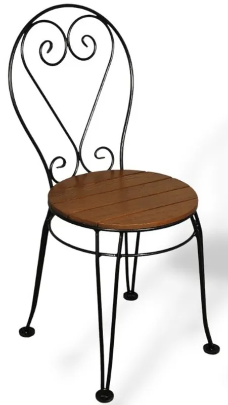 Casa Padrino chaise de jardin Art Nouveau noir / marron foncé 40 x 40 x H. 92 cm - Chaise de jardin nostalgique - Mobilier de jardin et de terrasse nostalgique Art Nouveau en fer forgé Online Kaufen