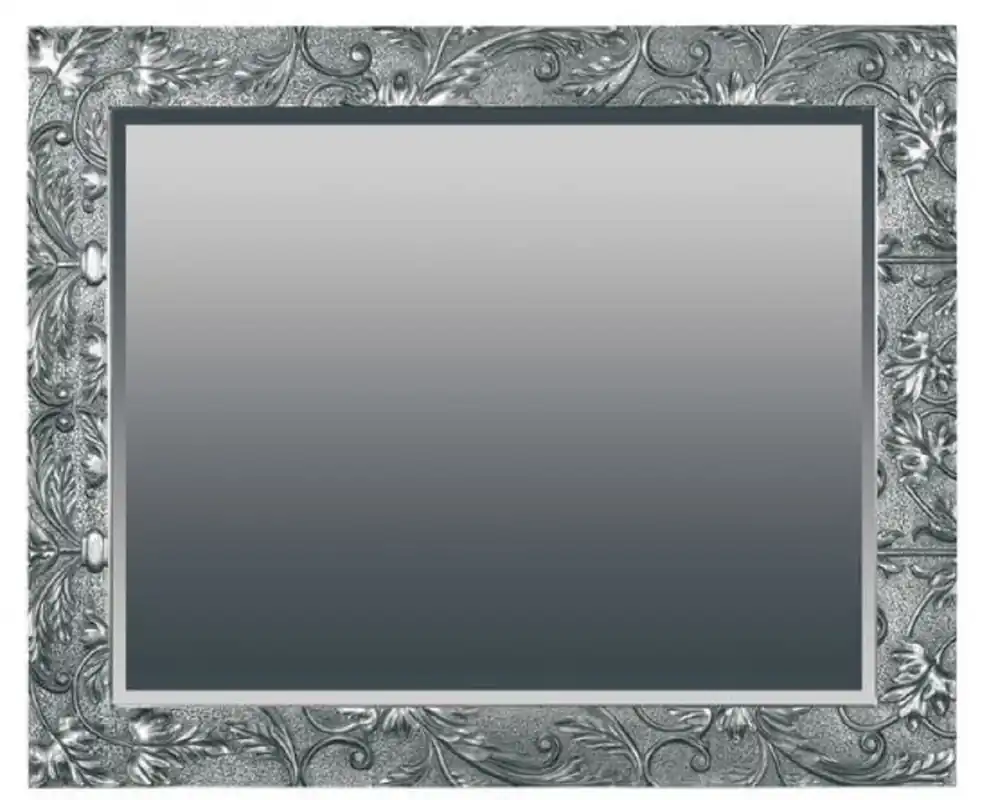 Casa Padrino miroir baroque argent 110 x H. 90 cm - Miroir mural rectangulaire de style baroque - Magnifique miroir d'armoire de style ancien - Intérieur baroque - Meuble baroque fait main Top-Preis