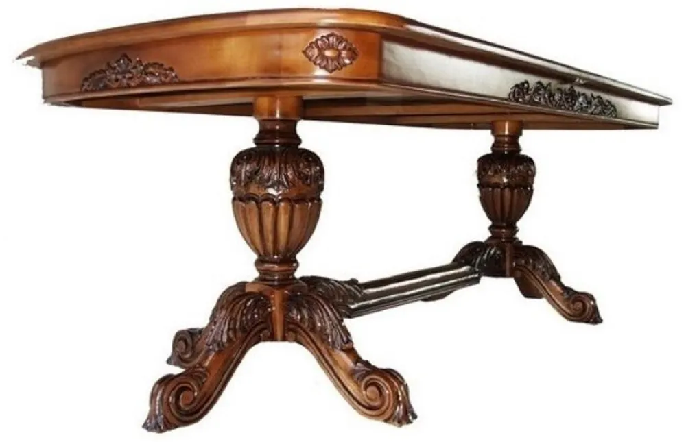 Casa Padrino table à manger baroque de luxe marron - Table de cuisine extensible en bois massif de style baroque - Meuble de salle à manger baroque de luxe - Ameublement baroque Jetzt Bestellen