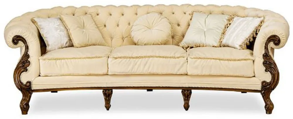 Angebot Casa Padrino canapé de salon baroque de luxe crème / marron - Canapé de style baroque fait main - Magnifique meuble de salon de luxe de style baroque - Meubles baroques