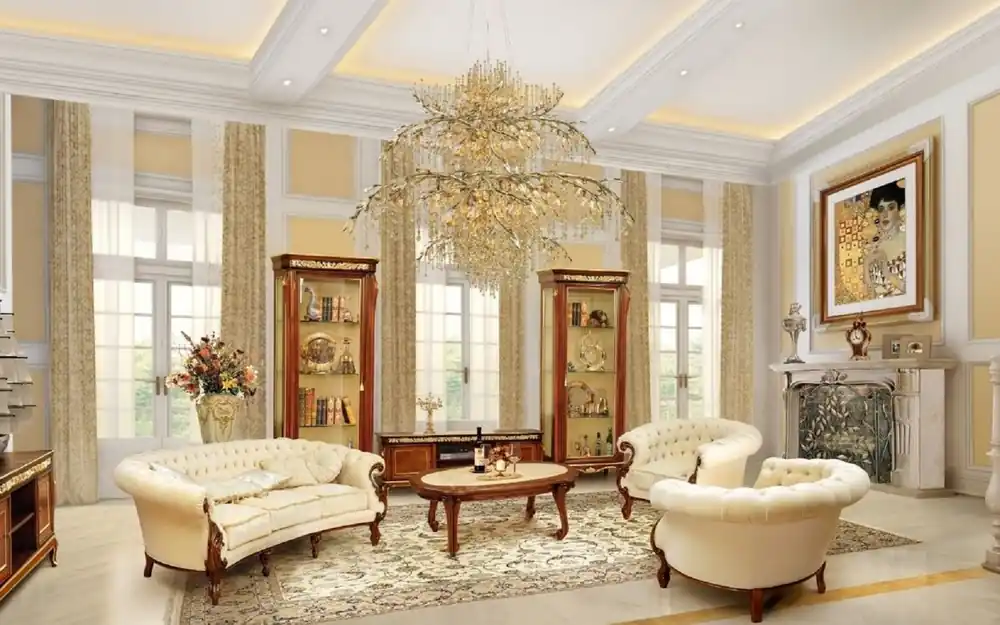 Casa Padrino ensemble de salon baroque de luxe crème / marron - 2 Canapés Baroques & 2 Fauteuils Baroques & 1 Table Basse Baroque - Mobilier de salon de luxe de style baroque - Noble et magnifique Heißes Angebot