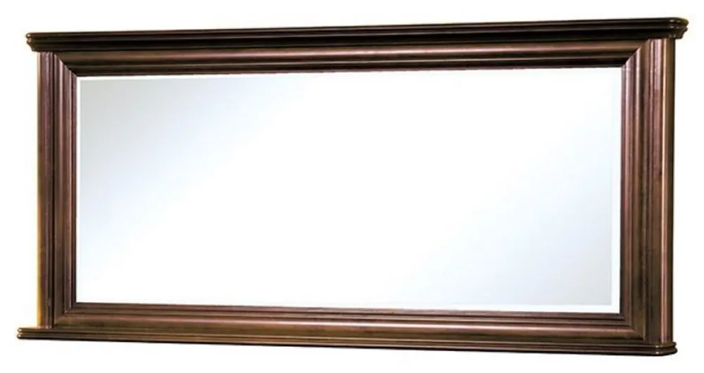 Casa Padrino miroir Art Nouveau de luxe marron foncé 157 x 12 x H. 71,2 cm - Miroir mural rectangulaire en bois massif - Miroir de chambre - Meuble de Chambre Baroque & Art Nouveau Sonderaktion