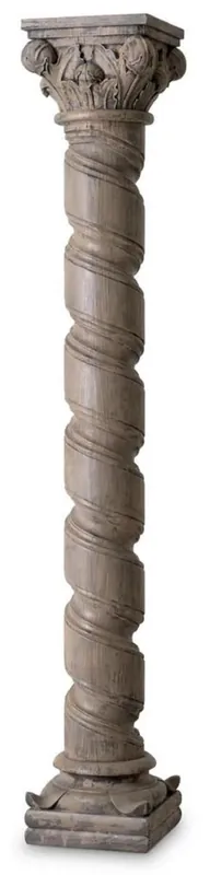 Sonderangebot Casa Padrino colonne décorative de luxe baroque en acajou marron antique - Colonne en bois massif sculptée à la main - Meubles baroques - Accessoires de décoration baroques