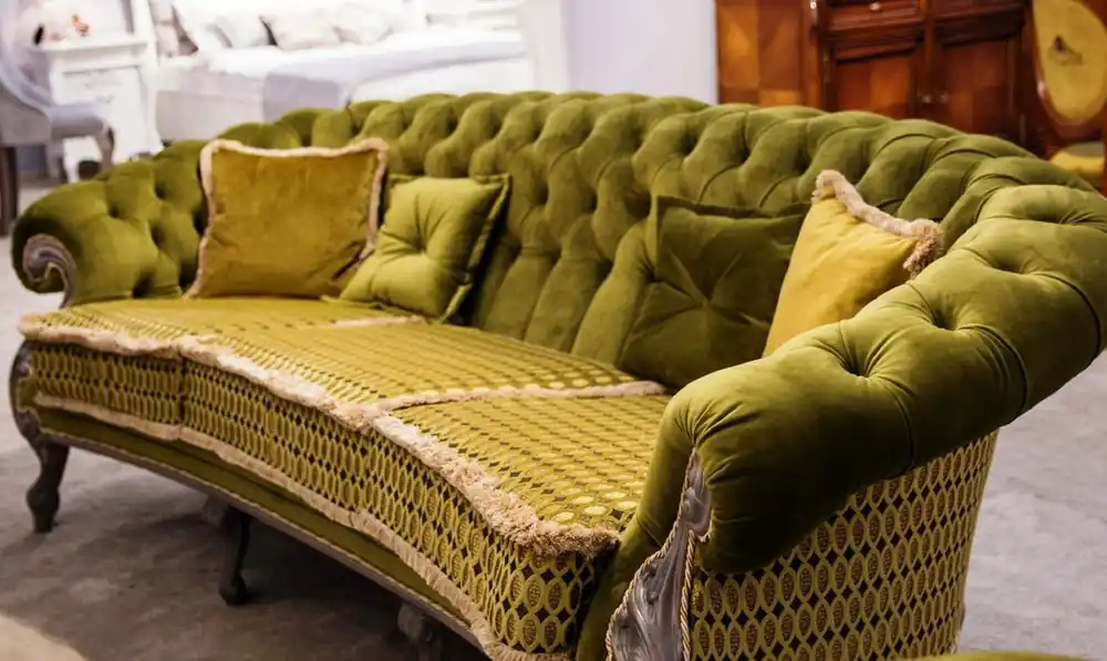 Casa Padrino canapé de salon baroque de luxe vert / gris - Canapé de style baroque fait main - Magnifique meuble de salon de luxe de style baroque - Meubles baroques Billig