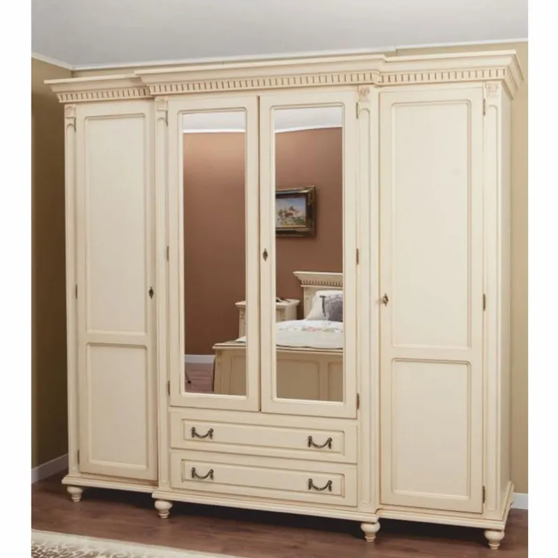 Casa Padrino armoire de chambre baroque de luxe crème 234 cm - Meubles de chambre baroque Top-Seller