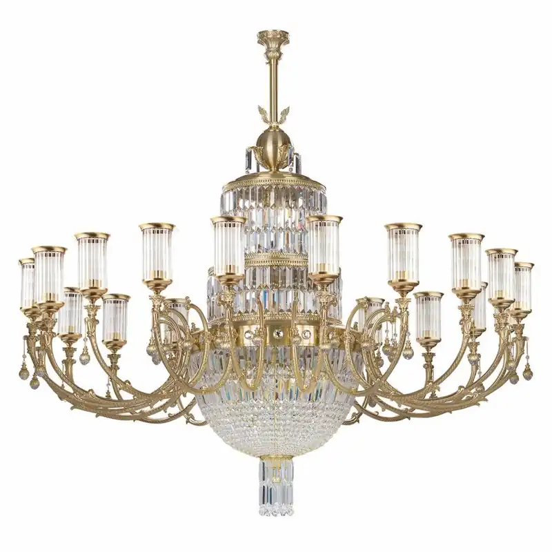 Casa Padrino lustre baroque de luxe en cristal laiton avec patiné Ø 190 x H. 180 cm Wochenendangebot