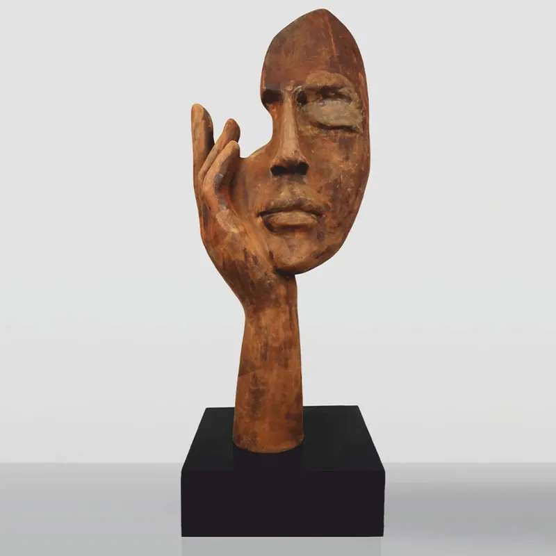 Zertifiziert Casa Padrino sculpture décorative XXL rouille / noir H. 190 cm - Grande figurine décorative