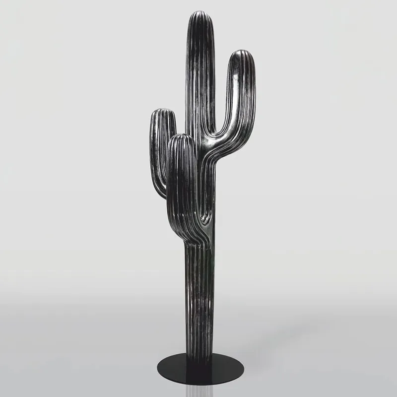 Kracherpreis Casa Padrino cactus décoratif XXL argent avec patiné / noir H. 195 cm - Décoration de jardin