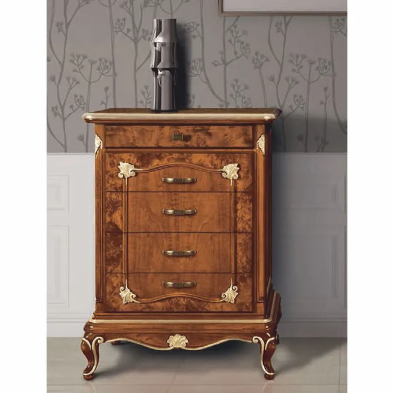 Casa Padrino commode baroque de luxe avec 5 tiroirs marron / or H. 105 cm - Fabriqué en Italie Direktkauf