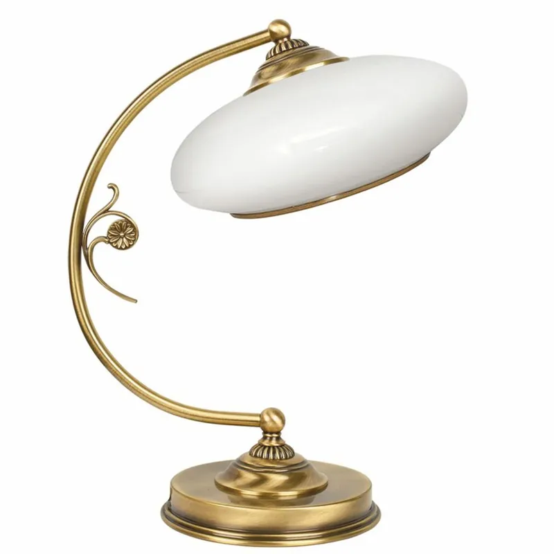 Casa Padrino lampe de table baroque de luxe laiton avec patine / blanc H. 37 cm Günstig