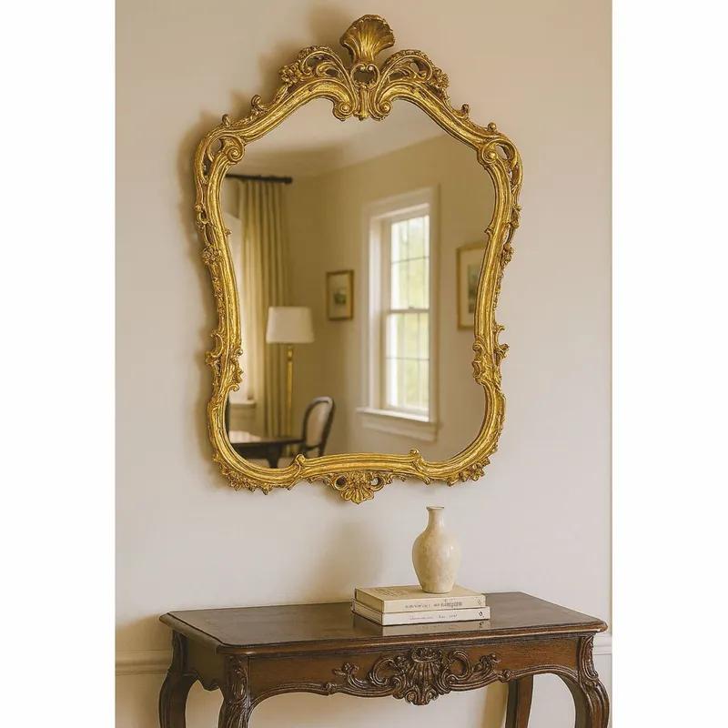Billig Casa Padrino miroir baroque de luxe or H. 84 cm - Meubles baroques - Fabriqué en Italie