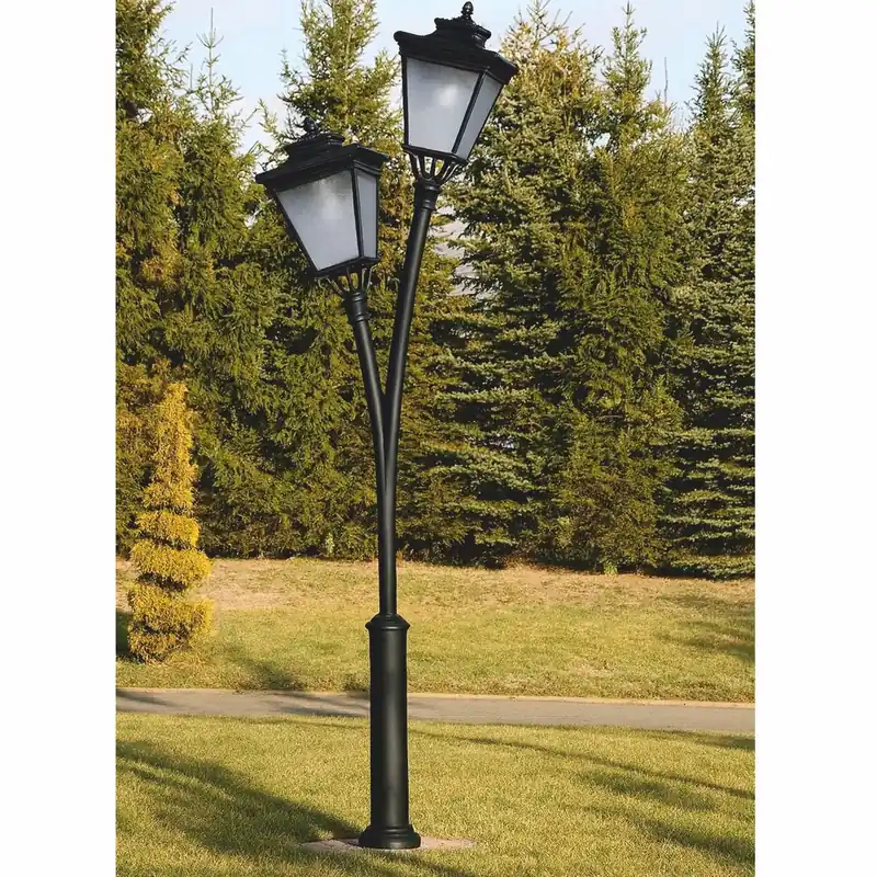 Sofort Bestellen Casa Padrino lanterne de jardin double Art Nouveau noir H. 353,5 cm - éclairage extérieur
