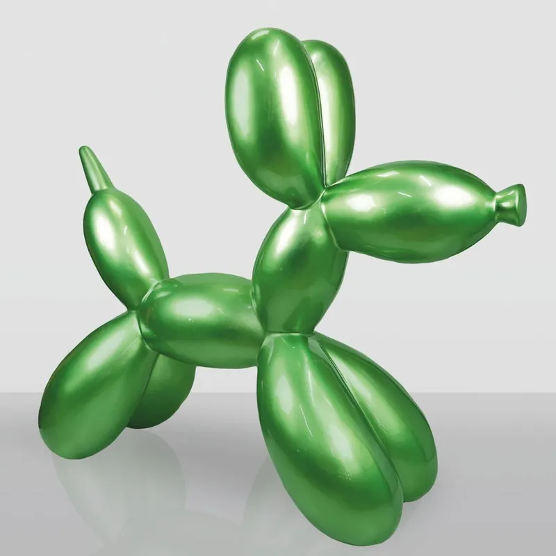 Direktkauf Casa Padrino sculpture décorative XXL chien ballon vert métallisé 210 cm - Grande figurine de jardin