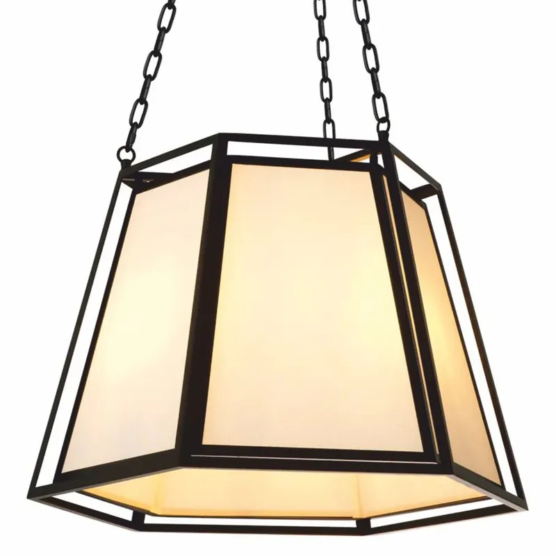 Casa Padrino lampe à suspension de luxe noir / crème H. 120,5 cm - Lumières de luxe Wochenendangebot