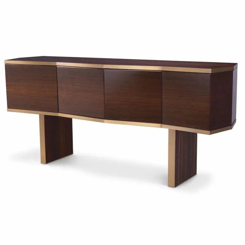 Markenware Casa Padrino buffet de luxe marron / laiton 180,5 cm - Meubles hôtelier de luxe