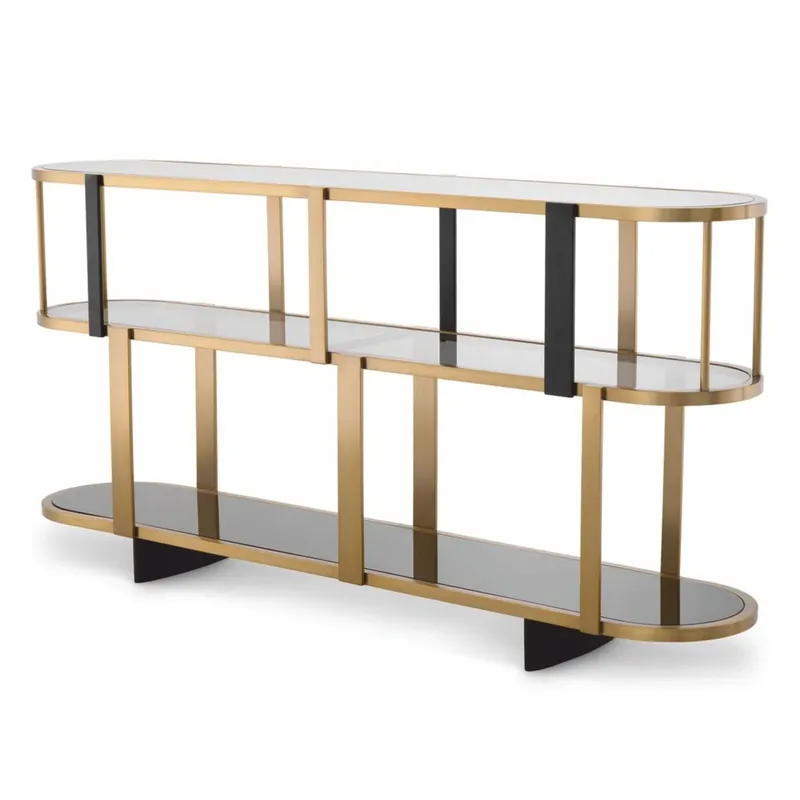 Casa Padrino console de luxe laiton / noir / gris 180 cm - Mobilier hôtelier de luxe Wochenendangebot