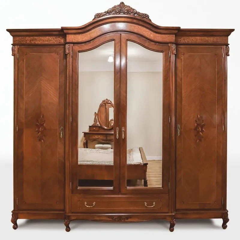 Heißes Angebot Casa Padrino armoire de chambre baroque de luxe marron foncé 248,5 cm - Meubles de chambre baroque