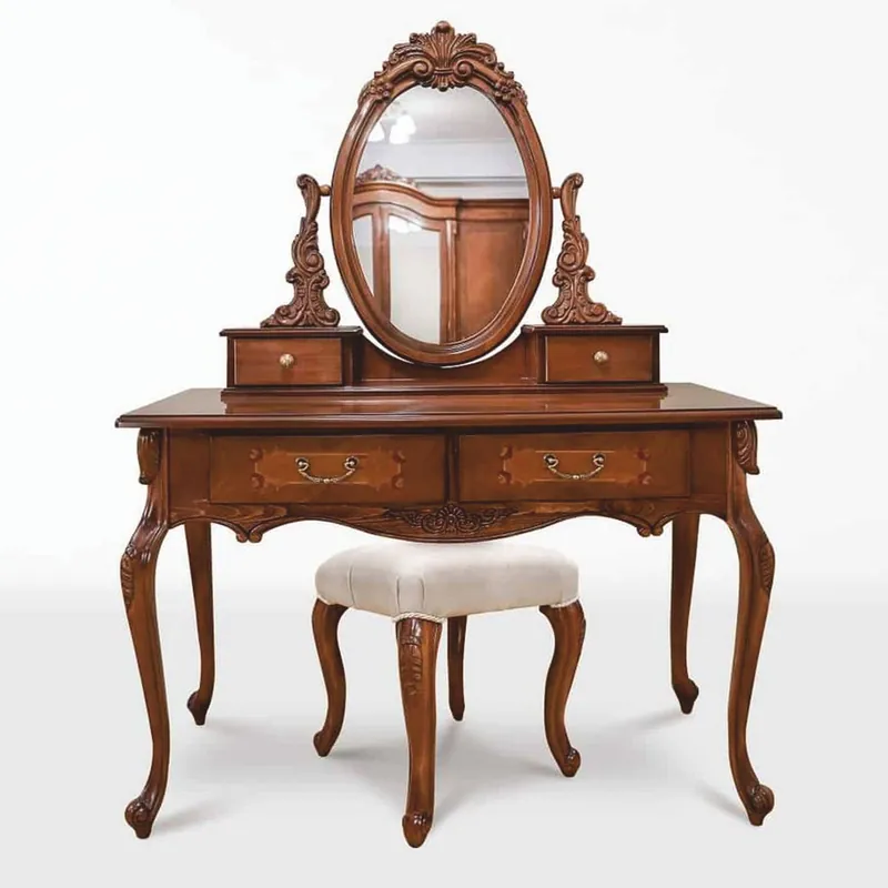 Preisreduziert Casa Padrino ensemble de coiffeuse baroque de luxe marron foncé - Meubles de chambre baroque