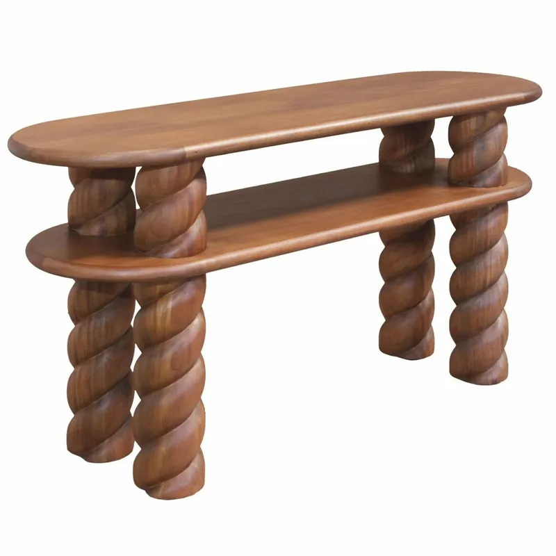 Casa Padrino console de luxe en acajou marron 164 cm - Meubles de luxe en acajou Top-Preis