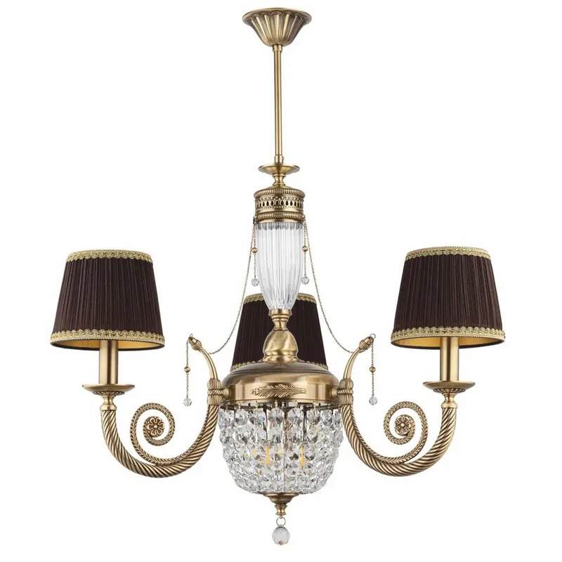 Direktkauf Casa Padrino lustre baroque de luxe laiton avec patiné / marron foncé / or Ø 80 cm