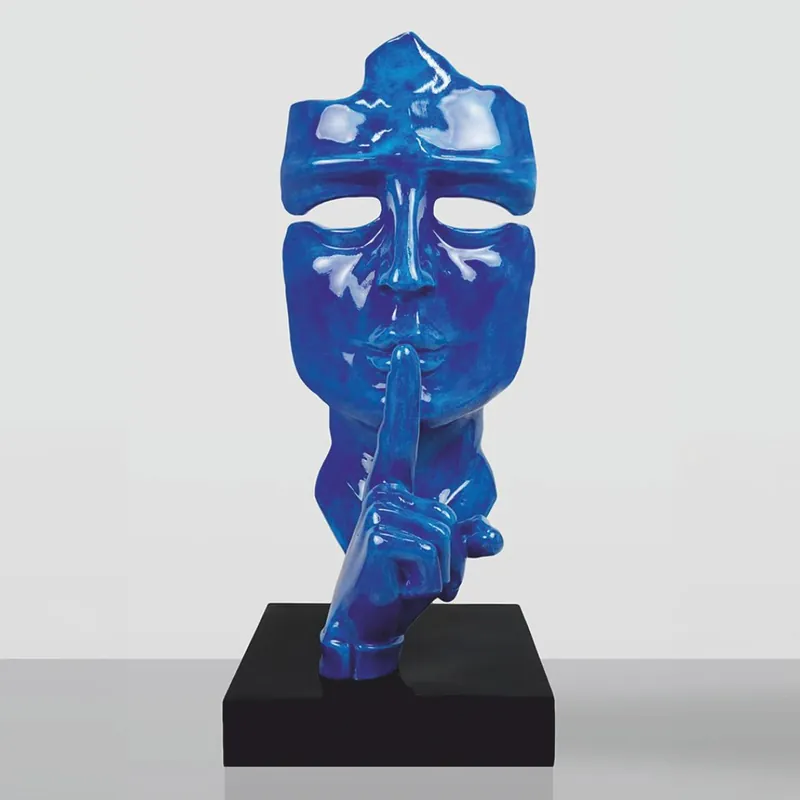 Aktuell Casa Padrino Sculpture Décorative XXL Bleu / Noir H. 190 cm - Figurine Décorative XXL