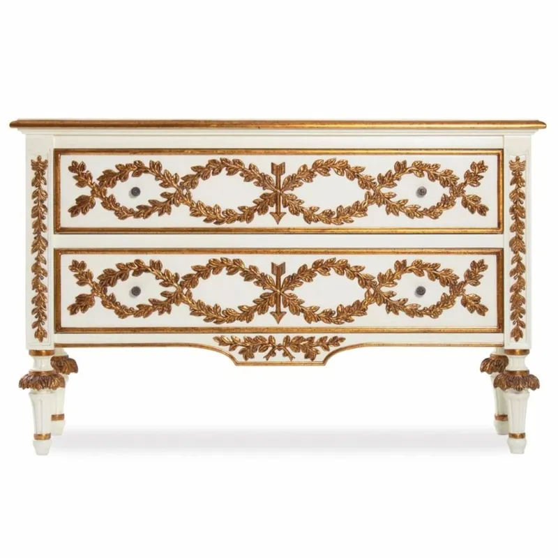 Casa Padrino commode baroque de luxe ivoire / or 135 cm - Meubles baroques Jetzt Bestellen