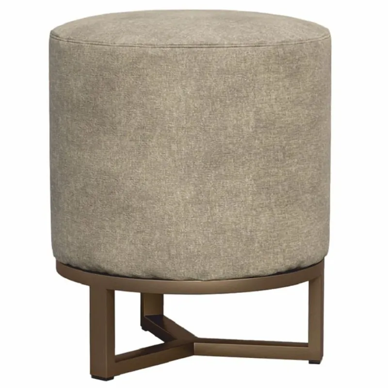 Highlight Casa Padrino tabouret de luxe gris / marron Ø 40 x H. 50 cm - Meubles de luxe