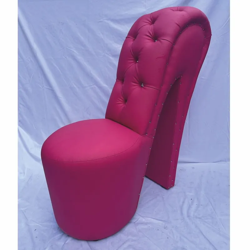 Solange Der Vorrat Reicht Casa Padrino fauteuil de luxe à talons hauts en cuir artificiel et strass rose H. 100 cm