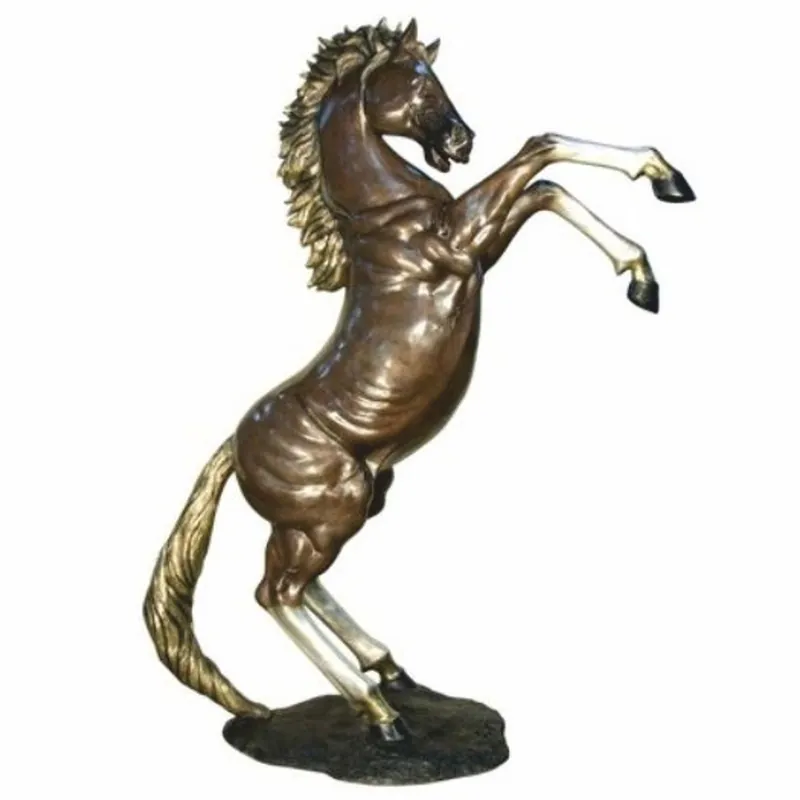 Casa Padrino sculpture décorative de jardin XXL de luxe en bronze cheval côté gauche marron / or H. 307 cm Preisreduziert