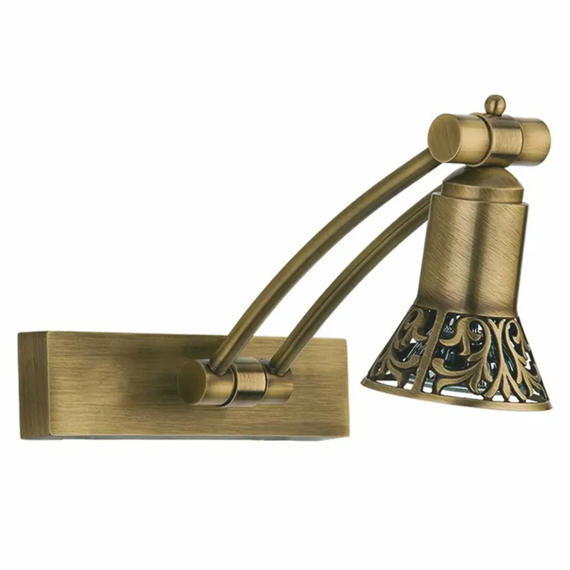 Expressversand Casa Padrino applique murale / liseuse LED de luxe baroque laiton avec patiné H. 20 cm
