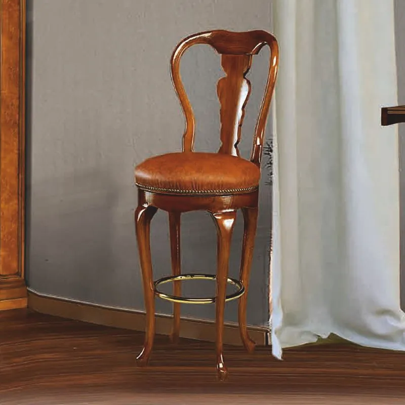 Casa Padrino Chaise de Bar Baroque de Luxe en Cuir Marron / Or H. 120 cm - Meubles de Bar - Fabriqué en Italie Jetzt Kaufen
