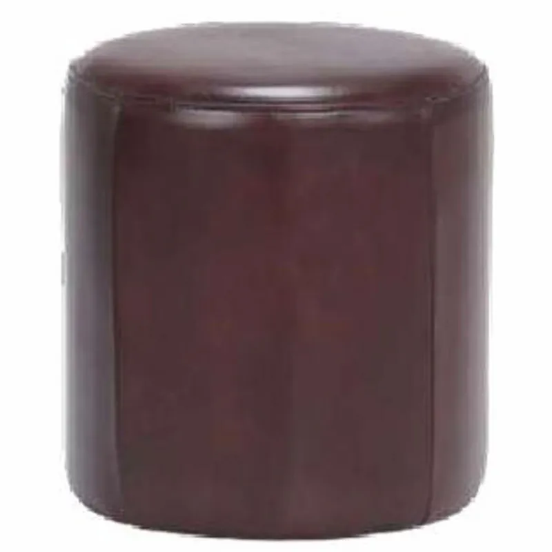Markenware Casa Padrino tabouret de luxe en cuir marron foncé H. 50 cm - Meubles de luxe en cuir véritable