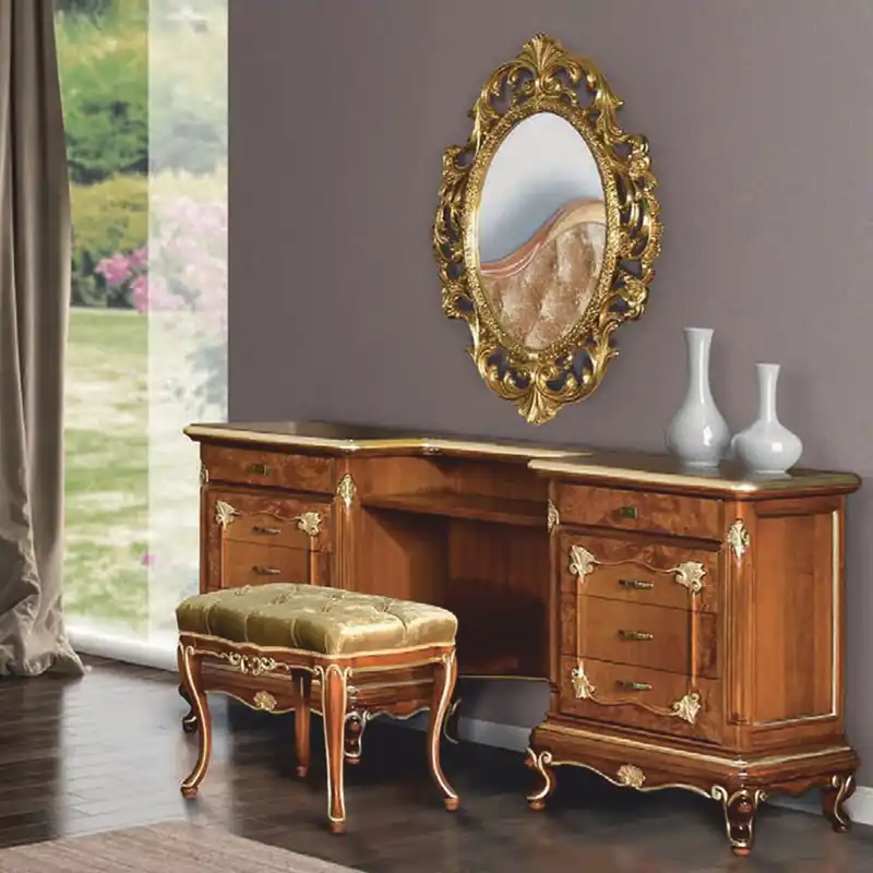 Casa Padrino ensemble de coiffeuse baroque de luxe marron / or - Meubles baroques - Fabriqué en Italie Sichere Zahlung