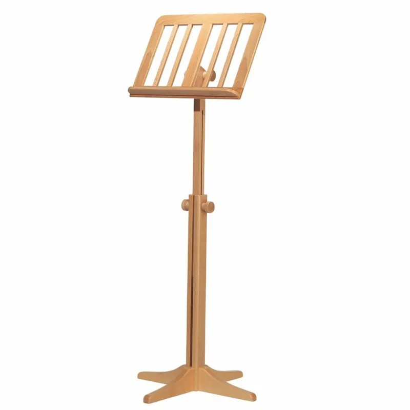 Preiswert Casa Padrino pupitre de musique de luxe en bois massif naturel H. 71,5-125 cm - Fabriqué en Italie