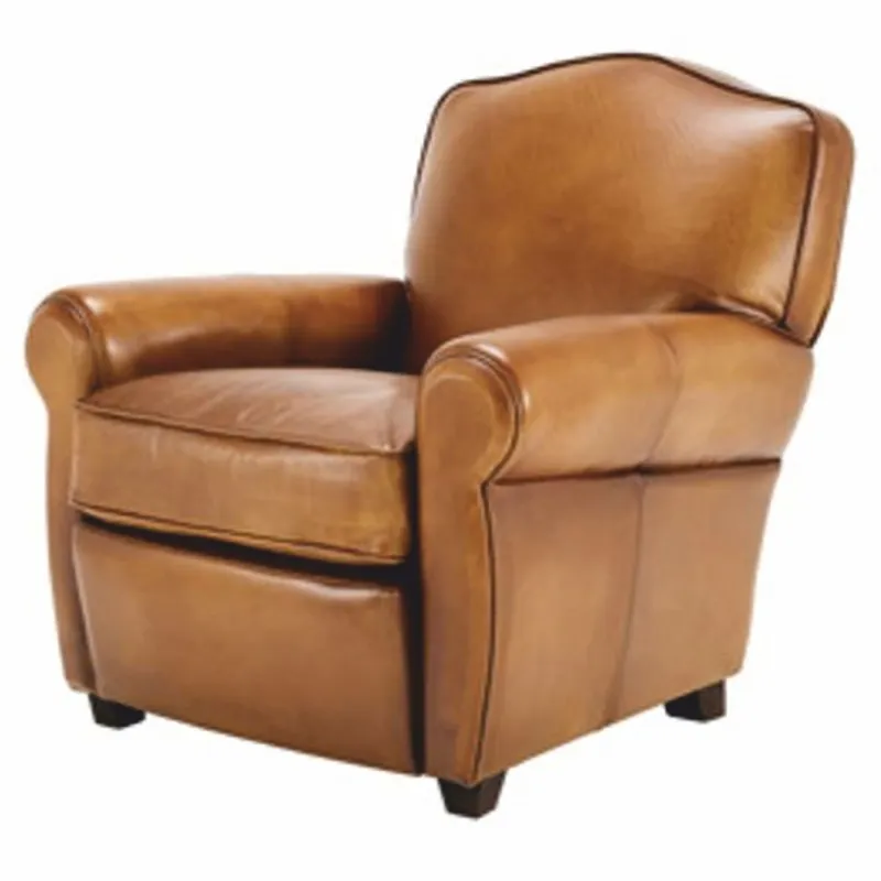 Casa Padrino fauteuil de luxe en cuir marron / noir - Meubles de luxe en cuir véritable Preiswert