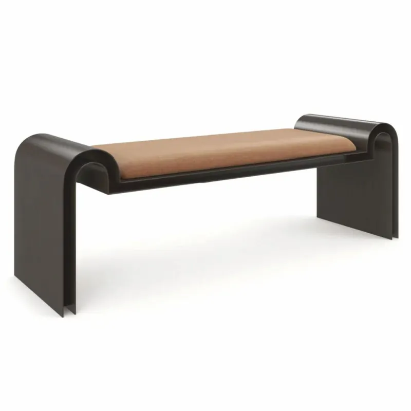 Solange Der Vorrat Reicht Casa Padrino banc de luxe en métal marron / bronze 142 cm - Meubles d'hôtel de luxe