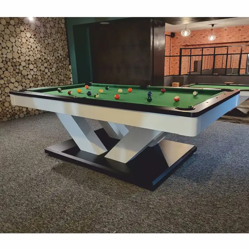 Casa Padrino table de billard / table à manger de luxe 8 pieds blanc / noir / vert Rabatt