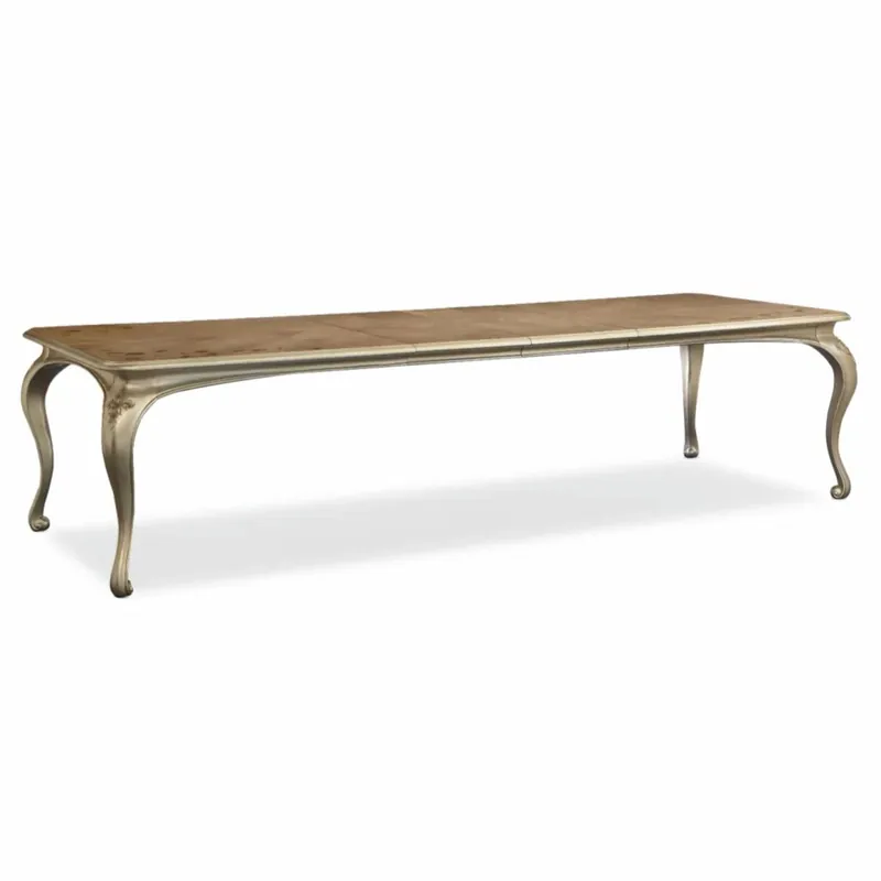 Casa Padrino table à manger baroque de luxe marron / champagne-or 213-300 cm - Meubles baroques Mega-Angebot