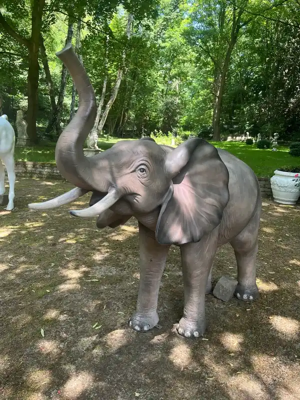 Casa Padrino sculpture décorative de luxe éléphant gris / marron 160 x 66 x H. 160 cm - Grande figurine décorative - Sculpture décorative XXL - Figurine décorative XXL - Figurines XXL de luxe Neu Im Sortiment