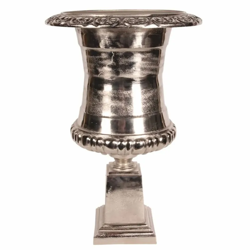 Neue Ware Casa Padrino pot de fleurs baroque en aluminium argent H. 71 cm - Accessoires de décoration baroque