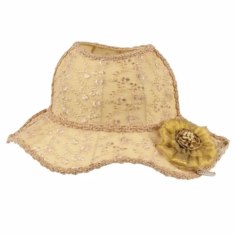 Top-Preis Casa Padrino abat-jour baroque en forme de chapeau de dame beige / or 47 cm