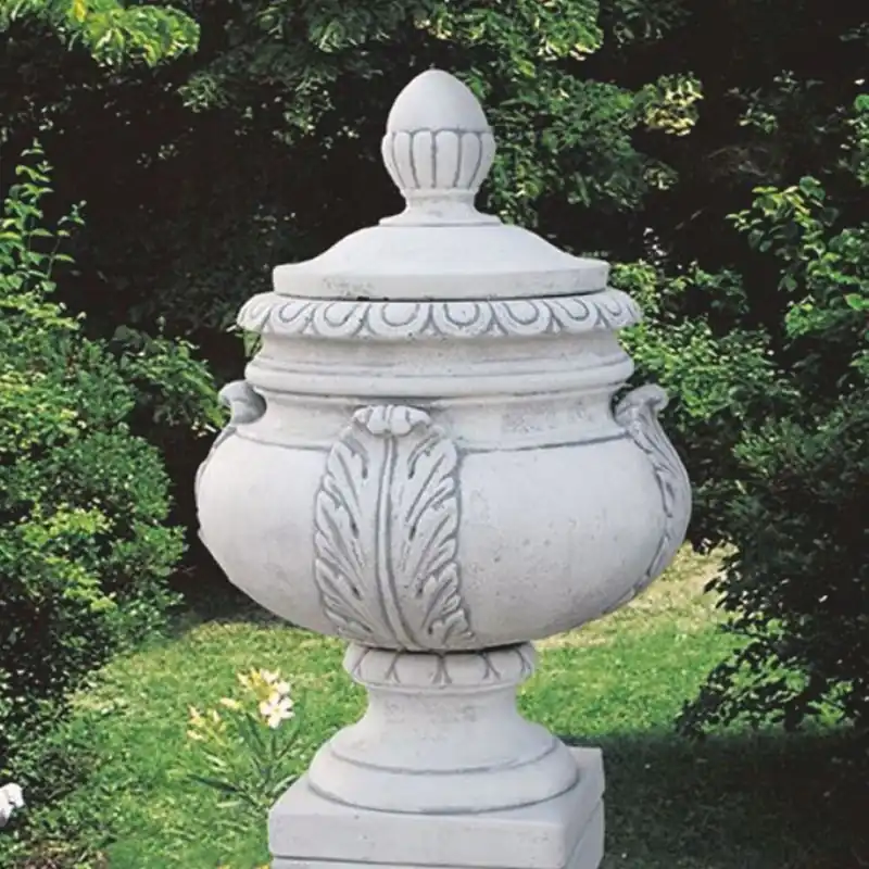 Preis Gesenkt Casa Padrino amphore de jardin baroque de luxe gris H. 77 cm - Fabriqué en Italie