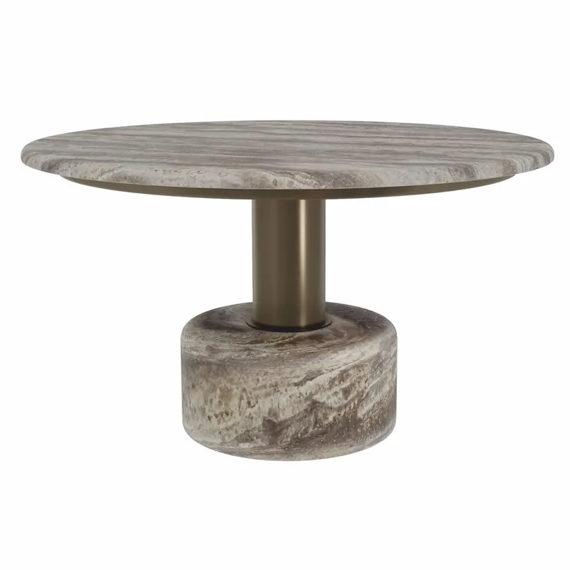 Casa Padrino table basse de luxe en travertin gris Ø 70 cm - Meubles de salon de luxe Solange Der Vorrat Reicht
