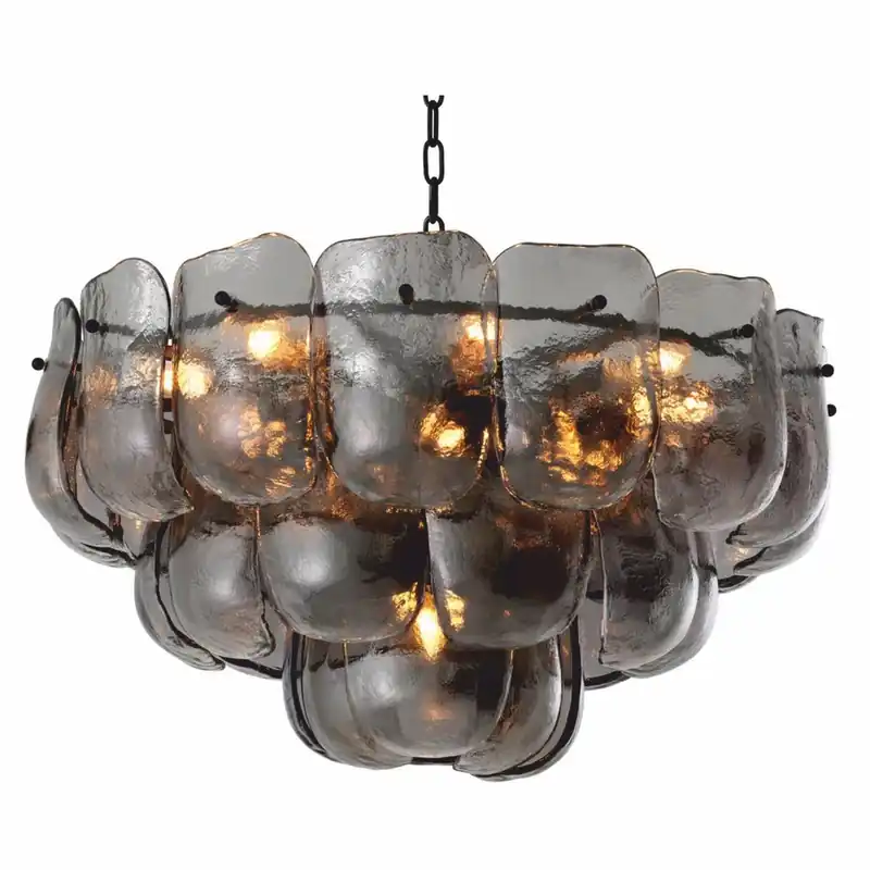 Expressversand Casa Padrino lustre de salon et hôtel de luxe gris / bronze Ø 75 cm - Meubles de luxe